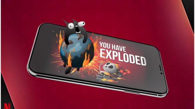 Une image du jeu « Exploding Kittens » sur un smartphone