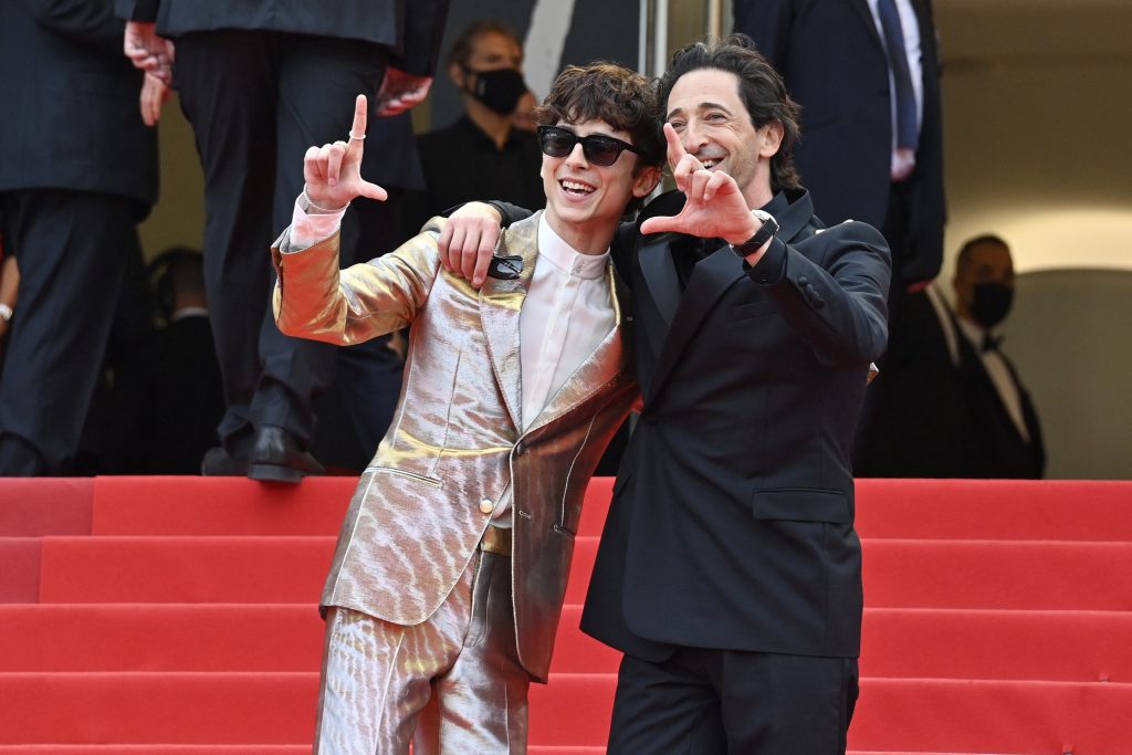 Timothée Chalamet et Adrien Brody au Festival de Cannes