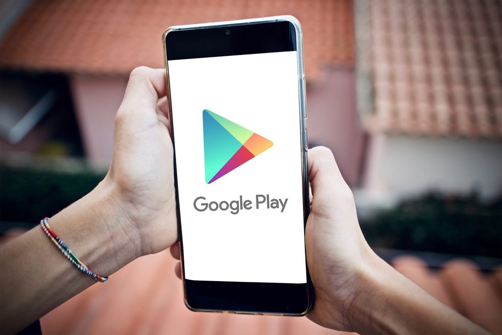 l’application Google Play sur un smartphone