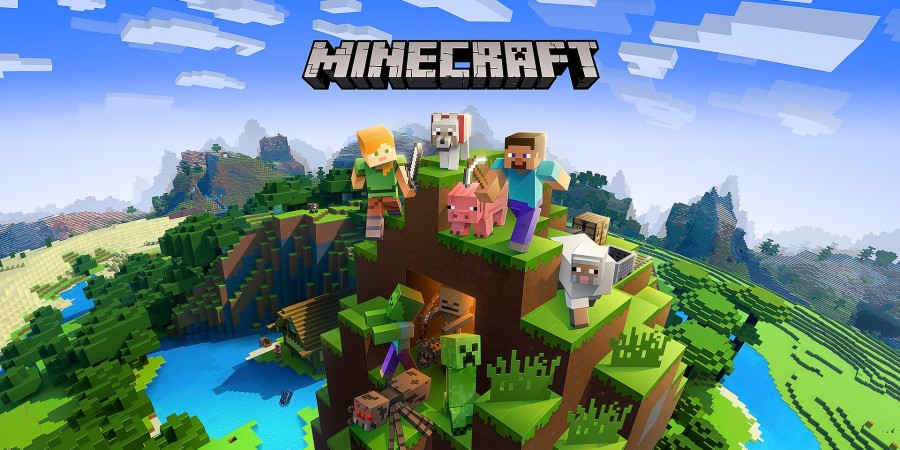 Monde virtuel du jeux video Minecraft