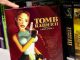 Disque de la série de jeux vidéo Tomb Raider 2 avec la figurine de la protagoniste Lara Croft sur le dessusConsoles, jeux en tous genres sur différents supports sont conservés à la BnF- Photography BERTRAND GUAY / AFP©