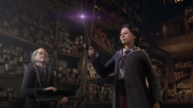 La scène du choix de la baguette magique dans le nouveau jeu Harry Potter « Hogwarts Legacy »