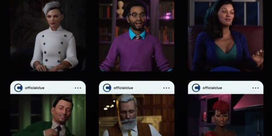 Présentation des six principaux de l’affaire sur le compte Instagram de Cluedo.