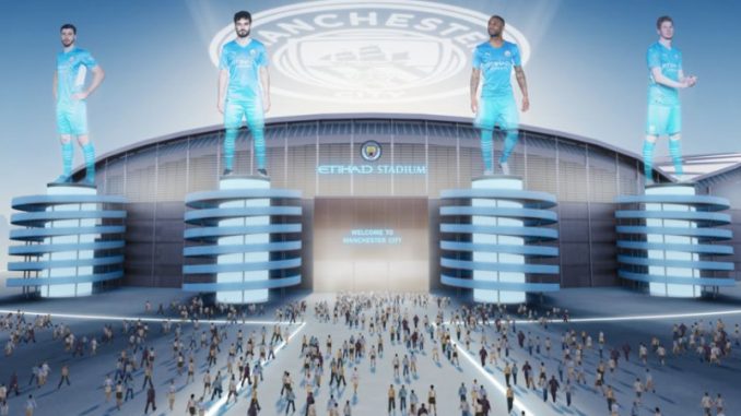 La reconstitution du « Etihad Stadium » de Manchester City dans le métavers.