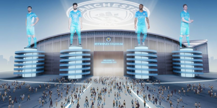 La reconstitution du « Etihad Stadium » de Manchester City dans le métavers.