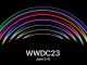 L’invitation d’Apple pour la WWDC23 avec ses arcs de cercle supposant la forme des lentilles de son possible casque de réalité mixte.