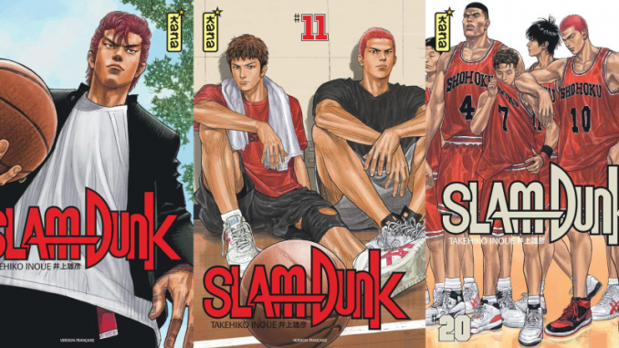 Les couvertures de quelques tomes du manga Slam Dunk », qui fait son retour avec une réédition.