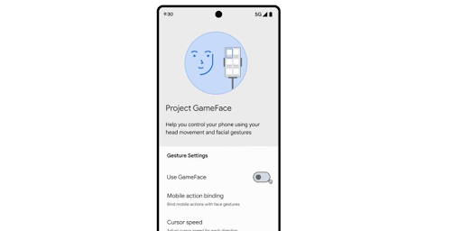 Interface du projet Gameface