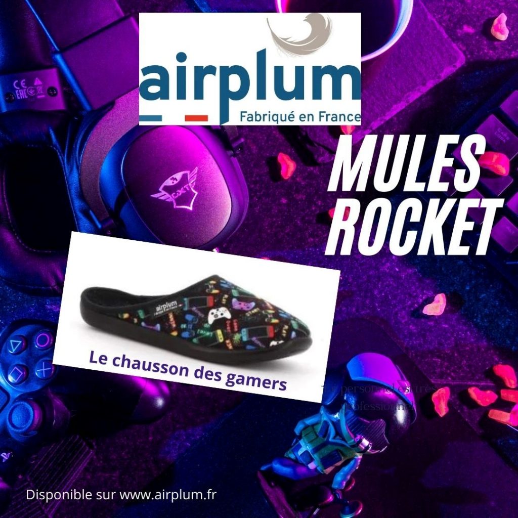 Chaussons gamer : presentation des mules Rocket pour femme et homme