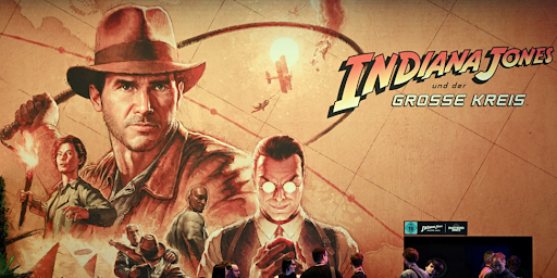 Affiche officielle du jeu vidéo "Indiana Jones et le Cercle ancien"